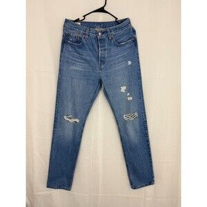 Levi Strauss 501 Women's Mid Rise Relaxed Fit Straight Leg Jeans – Size W27 L32